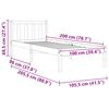 vidaXL Massivholzbett ohne Matratze Wachsbraun 100x200 Kiefernholz