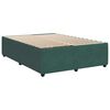 vidaXL Boxspringbett mit Matratze Dunkelgr&uuml;n 140x200 cm Samt
