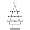 vidaXL Metall-Weihnachtsbaum zum Dekorieren Schwarz 105 cm