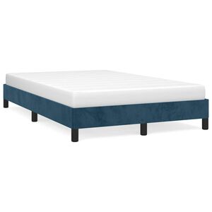 vidaXL Bettgestell ohne Matratze Dunkelblau 120x200 cm Samt