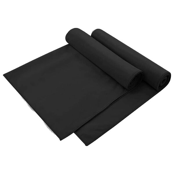 vidaXL Au&szlig;enstuhl Handt&uuml;cher 2 pcs Schwarz 130 x 60 cm