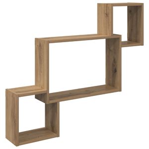 vidaXL Wandregal Wandhalterung Artisan-Eiche 91,5 x 15 x 76 cm