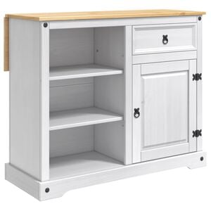vidaXL K&uuml;cheninsel Set Wei&szlig; und Honigwachs 112 x 70 x 91,5 cm