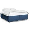 vidaXL Bettgestell ohne Matratze Blau 200x200 cm Stoff