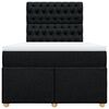 vidaXL Boxspringbett mit Matratze Schwarz 120x200 cm Stoff