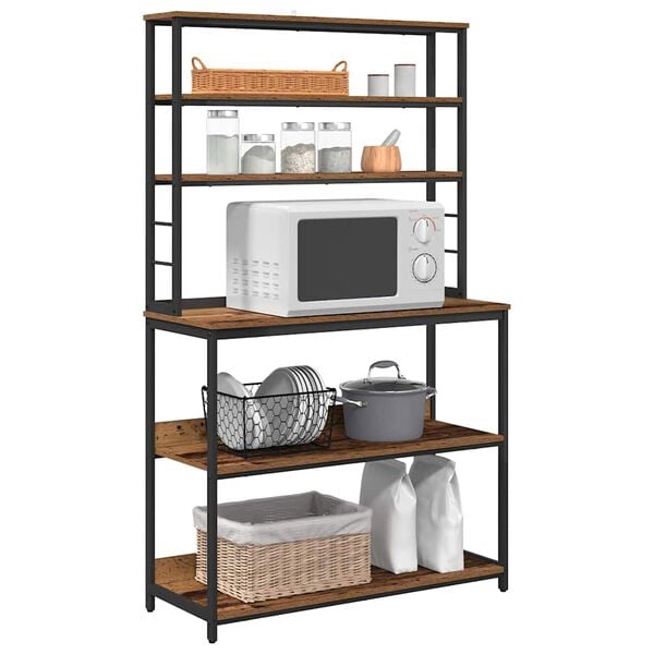 vidaXL K&uuml;chenregal Altholz 100 x 40 x 168 cm Holzwerkstoff