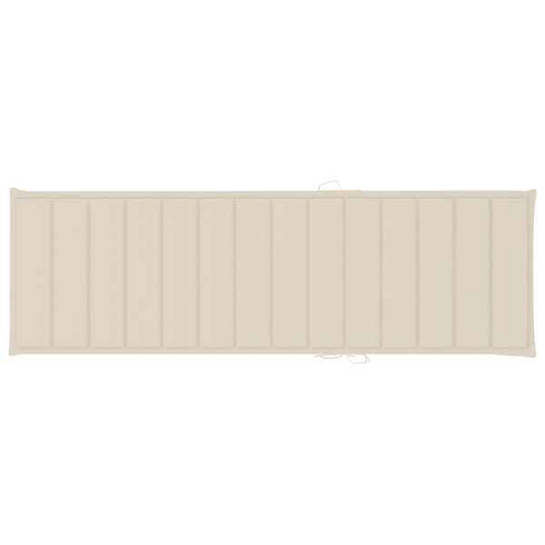 vidaXL Garten-Sonnenliege mit Tisch und Auflage Kiefer Imprägniert