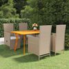 vidaXL 5-tlg. Garten-Essgruppe Beige