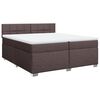 vidaXL Boxspringbett mit Matratze Dunkelbraun 200x200 cm Stoff