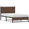 vidaXL Metallbett ohne Matratze Braun Eichen-Optik 100x190 cm