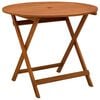 vidaXL Klappbarer Gartentisch Braun &Oslash; 90 x 75 cm