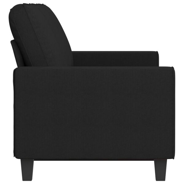 vidaXL 3-Sitzer-Sofa Schwarz 180 cm Stoff