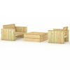 vidaXL 3-tlg. Garten-Lounge-Set Impr&auml;gniertes Massivholz Kiefer