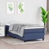 vidaXL Boxspringbett mit Matratze Blau 80x200 cm Stoff