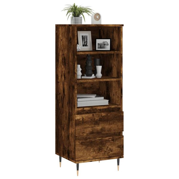 vidaXL Highboard Räuchereiche 40x36x110 cm Holzwerkstoff