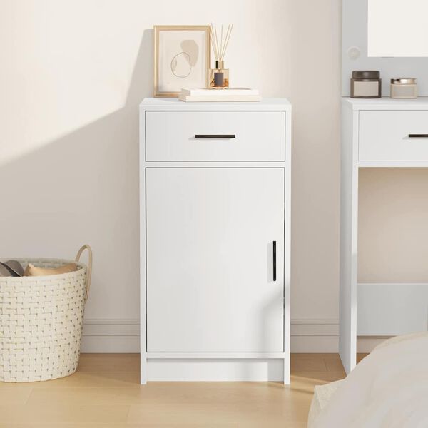 vidaXL Sideboard mit Schubladen Weiß 40 x 40,5 x 75 cm Holzwerkstoff