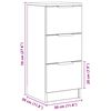 vidaXL Sideboard Artisan-Eiche 30x30x70 cm Holzwerkstoff
