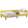 vidaXL Eckbettgestell mit Matratze 2 stk. Gelb 90 x 200 cm Samt