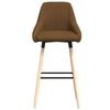 vidaXL Barhocker 2 Stk. Braun Stoff