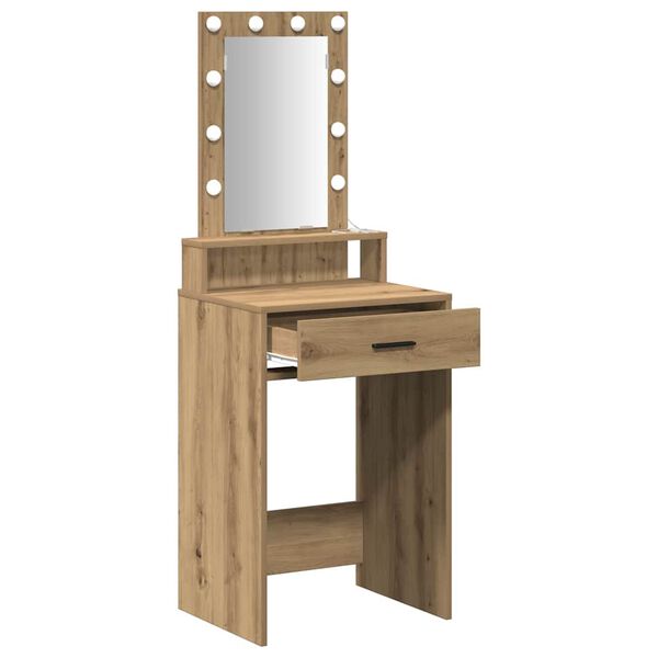 vidaXL Schminktisch mit Speicher Braun 50 x 41 x 140 cm Holzwerkstoff