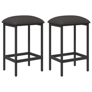 vidaXL Barhocker 2 stk. Dunkelgrau 40 x 32 x 74 cm Holzwerkstoff