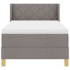 vidaXL Boxspringbett mit Matratze Taupe 200 x 90 cm Polyester