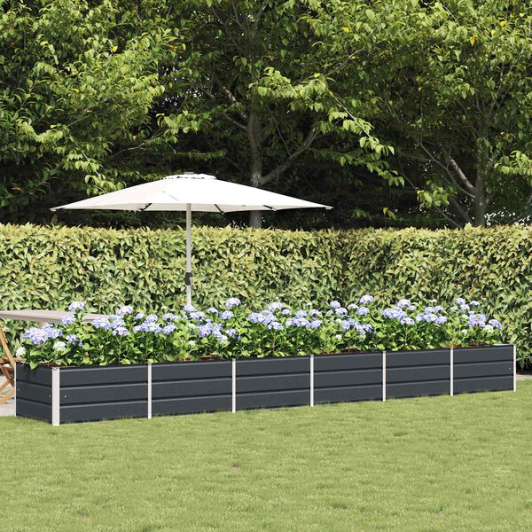 vidaXL Pflanzk&uuml;bel Anthrazit 480 x 80 x 45 cm Stahl