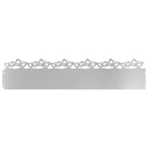 vidaXL Rasenkanten 10 stk. 103 x 0,05 x 22 cm Verzinkter Stahl Silber