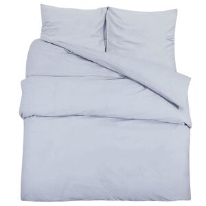 vidaXL Bettw&auml;sche-Set Grau 140x200 cm Leichte Mikrofaser