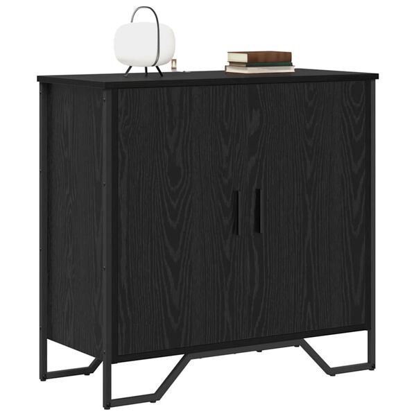 vidaXL Sideboard Schwarz Eichen-Optik 78 x 35 x 74.5 cm