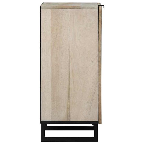 vidaXL Sideboard Wei&szlig; 40 x 33 x 75 cm massives Mangoholz