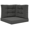 vidaXL Sofakissen f&uuml;r drau&szlig;en Polyester Anthrazit 60 x 60 cm
