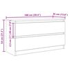 vidaXL TV-Schrank Betongrau 100x35x54 cm Holzwerkstoff