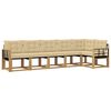 vidaXL Outdoor-Sofagarnitur 6 stk. 6-Sitzer Wei&szlig; und Beige