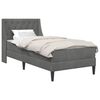 vidaXL Bettgestell mit Matratze Dunkelgrau 90 x 190 cm Samt