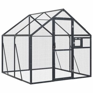 vidaXL Voliere Anthrazit 1,79x2x1,85 m Aluminium