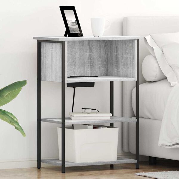 vidaXL Nachttisch Graues Sonoma 55 x 31 x 76 cm Holzwerkstoff