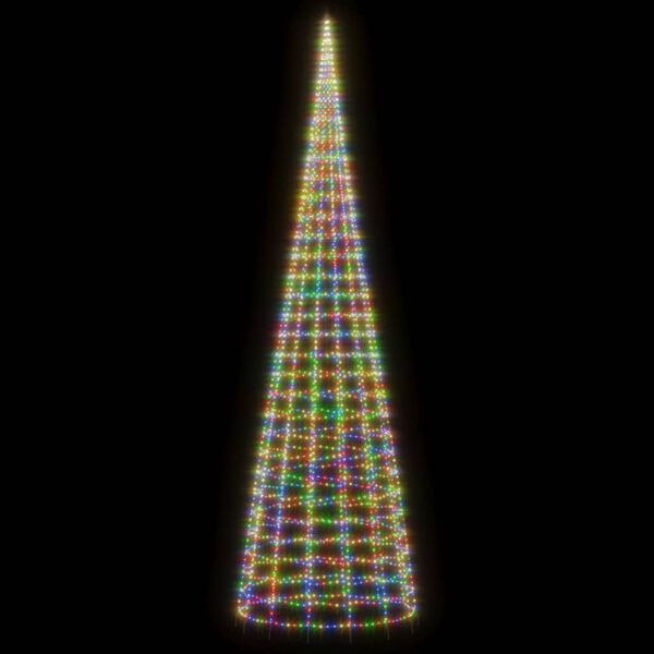 vidaXL LED-Weihnachtsbaum f&uuml;r Fahnenmast 3000 LEDs Mehrfarbig 800 cm