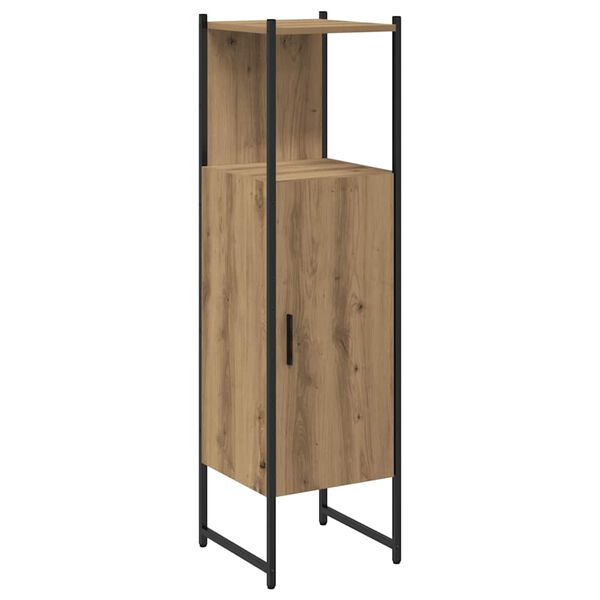 vidaXL Badschrank Artisan-Eiche 33x33x120,5 cm Holzwerkstoff