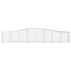 vidaXL Gabionen mit Hochbogen 2 Stk. 400x50x60/80 cm Verzinktes Eisen