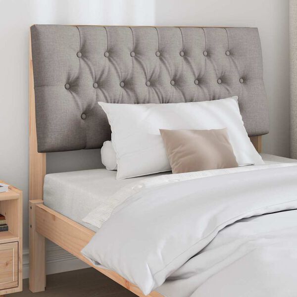 vidaXL Gepolstertes Kopfteil Taupe 100 cm Massives Kiefernholz