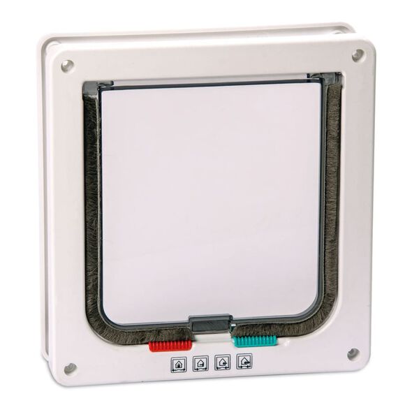 Karlie Katzenklappe Porta 4-Wege-Verschluss 19,2x5x20 cm Wei&szlig;