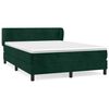 vidaXL Boxspringbett mit Matratze Dunkelgr&uuml;n 140x190 cm Samt