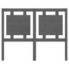 vidaXL Kopfteil Grau 125,5x4x100 cm Massivholz Kiefer