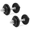 vidaXL Hantelset 14-tlg. 20 kg Gusseisen