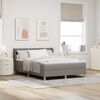 vidaXL Boxspringbett mit Matratze Taupe 160 x 200 cm Stoff