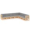 vidaXL 8-tlg. Garten-Lounge-Set mit Kissen Massivholz Kiefer