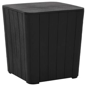 vidaXL Gartentisch mit Abnehmbarer Tischplatte Schwarz Polypropylen