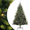 vidaXL K&uuml;nstlicher Klapp-Weihnachtsbaum mit 300 LEDs Gr&uuml;n 240 cm