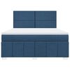 vidaXL Boxspringbett mit Matratze Blau 180x200 cm Stoff